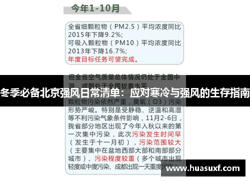 冬季必备北京强风日常清单：应对寒冷与强风的生存指南